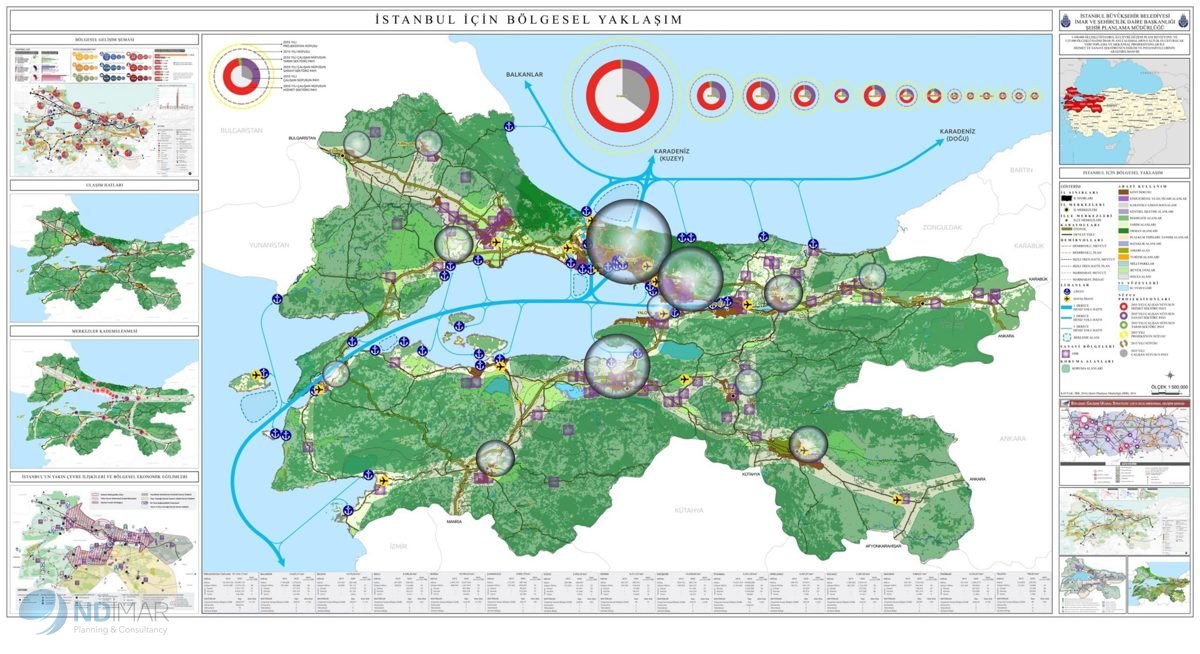 İstanbul için Bölgesel Yaklaşım paftası, 1/500.000