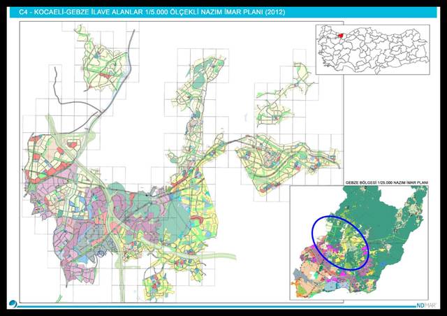 Gebze – ilave alanlar Nazım İmar Planı