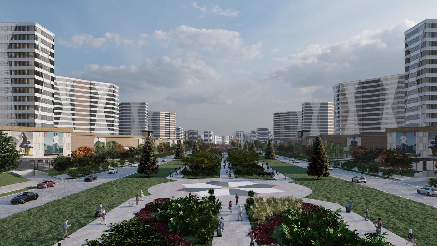 Özbekistan kentsel tasarım görselleştirmesi